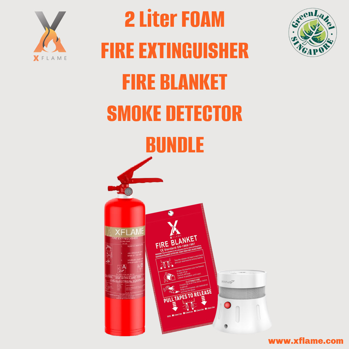 XFLAME Home Fire Protection Bundle 3