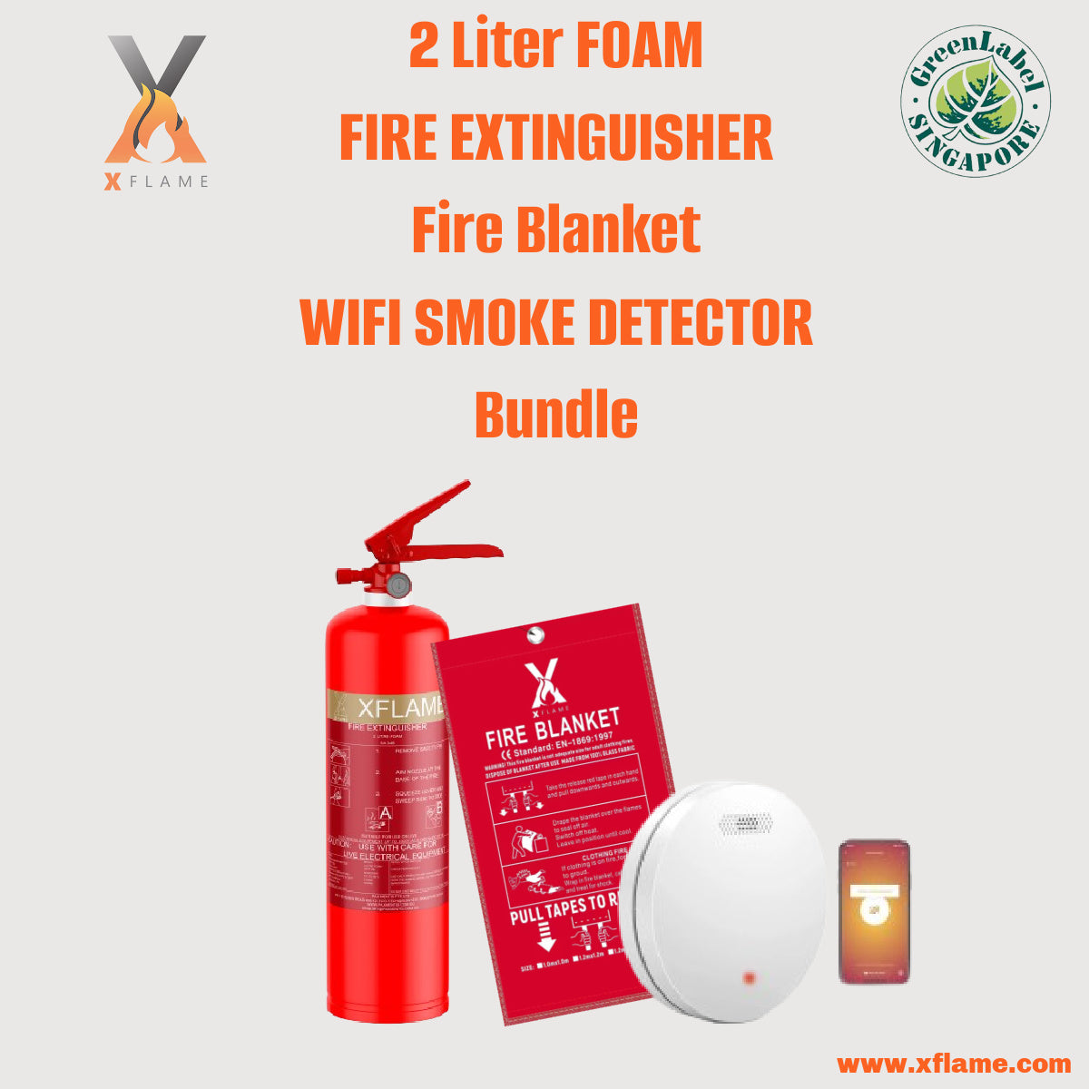 XFLAME Home Fire Protection Bundle 4