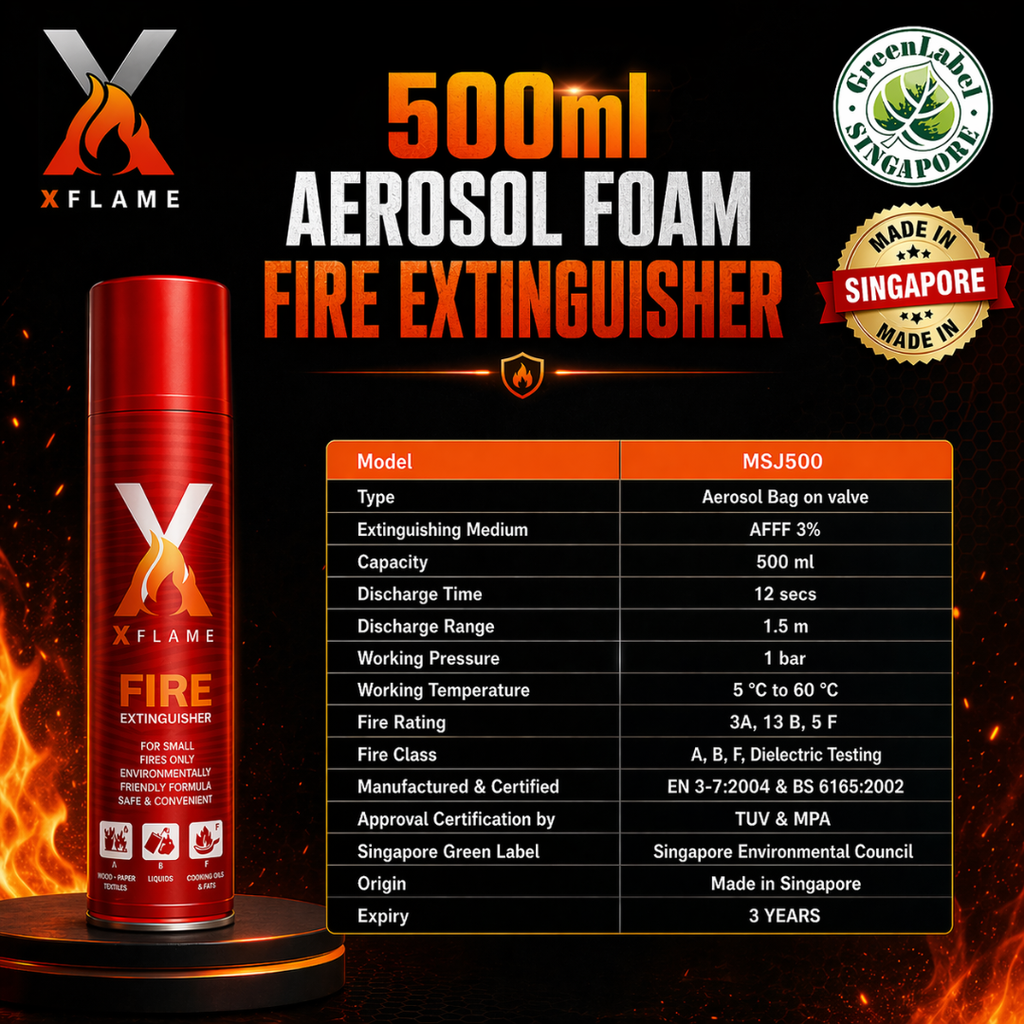 XFLAME MSJ-500 Aerosol Foam Fire Extinguisher