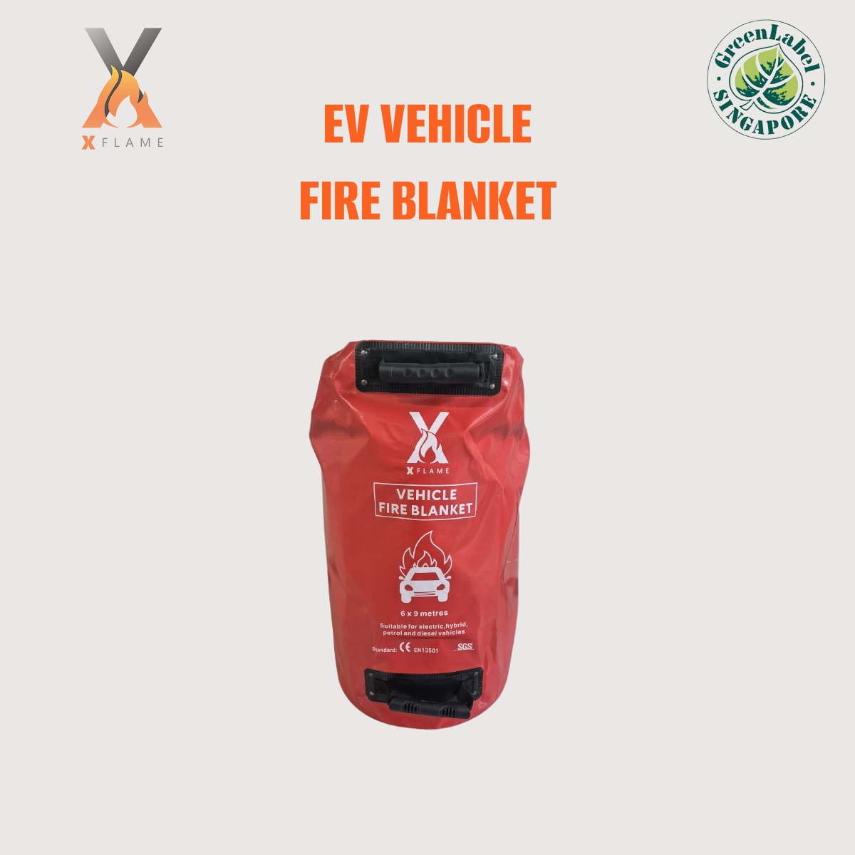 XFLAME EV FIRE BLANKET (6m by 9m)