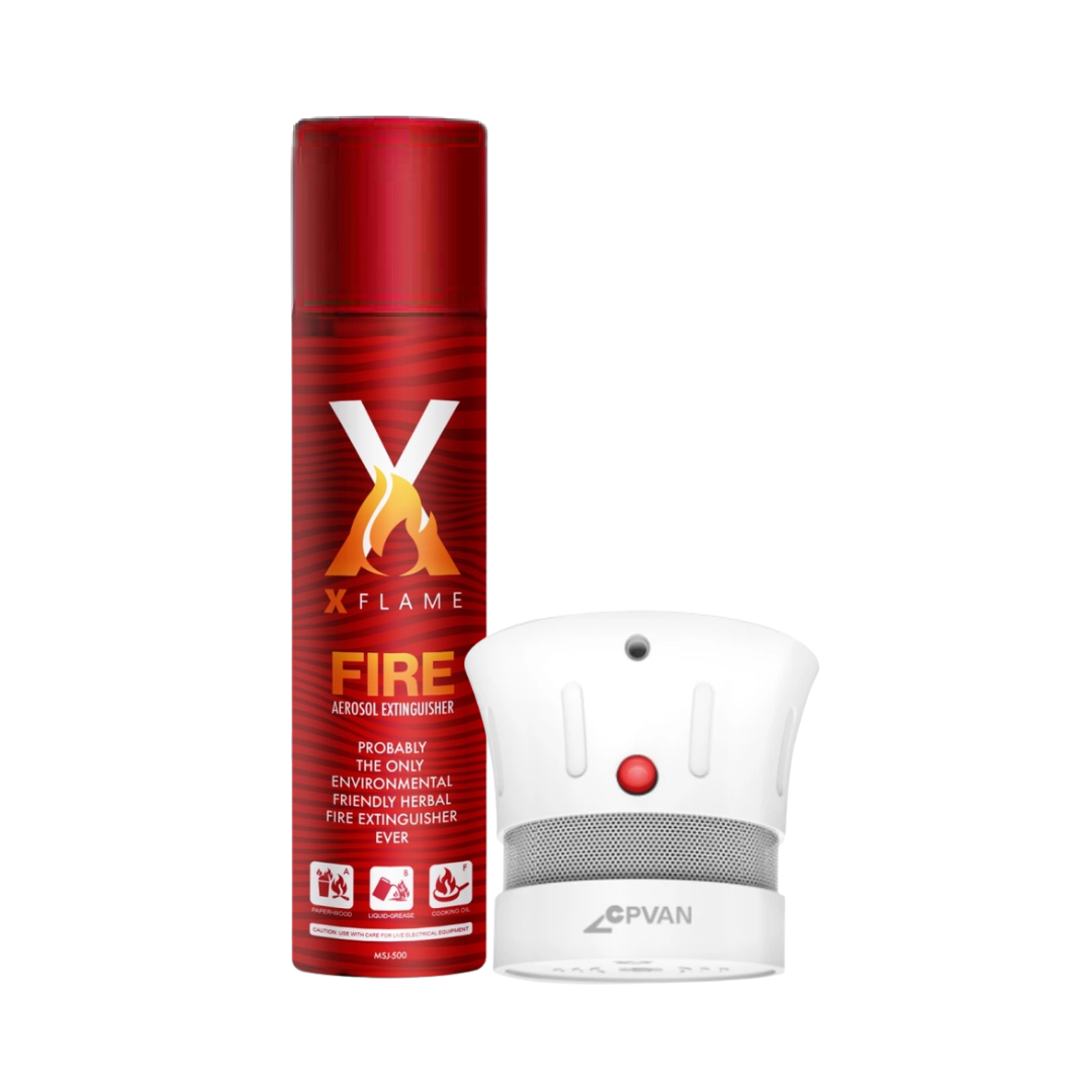 XFLAME MSJ-500 Fire Extinguisher with Smoke Detector